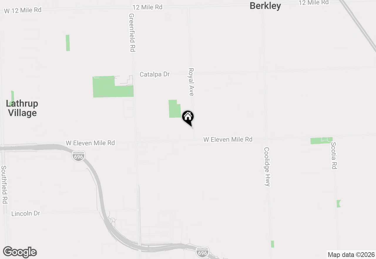 Map of 1846 Oakshire Avenue, Berkley, MI 48072