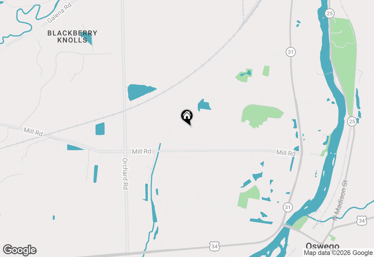 Map of 435 Fawn Drive, Oswego, IL 60543
