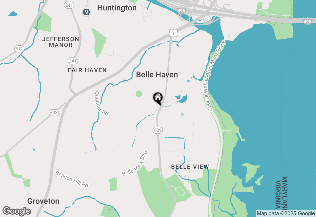 Map of 1901 Belle Haven Road, Alexandria, VA 22307