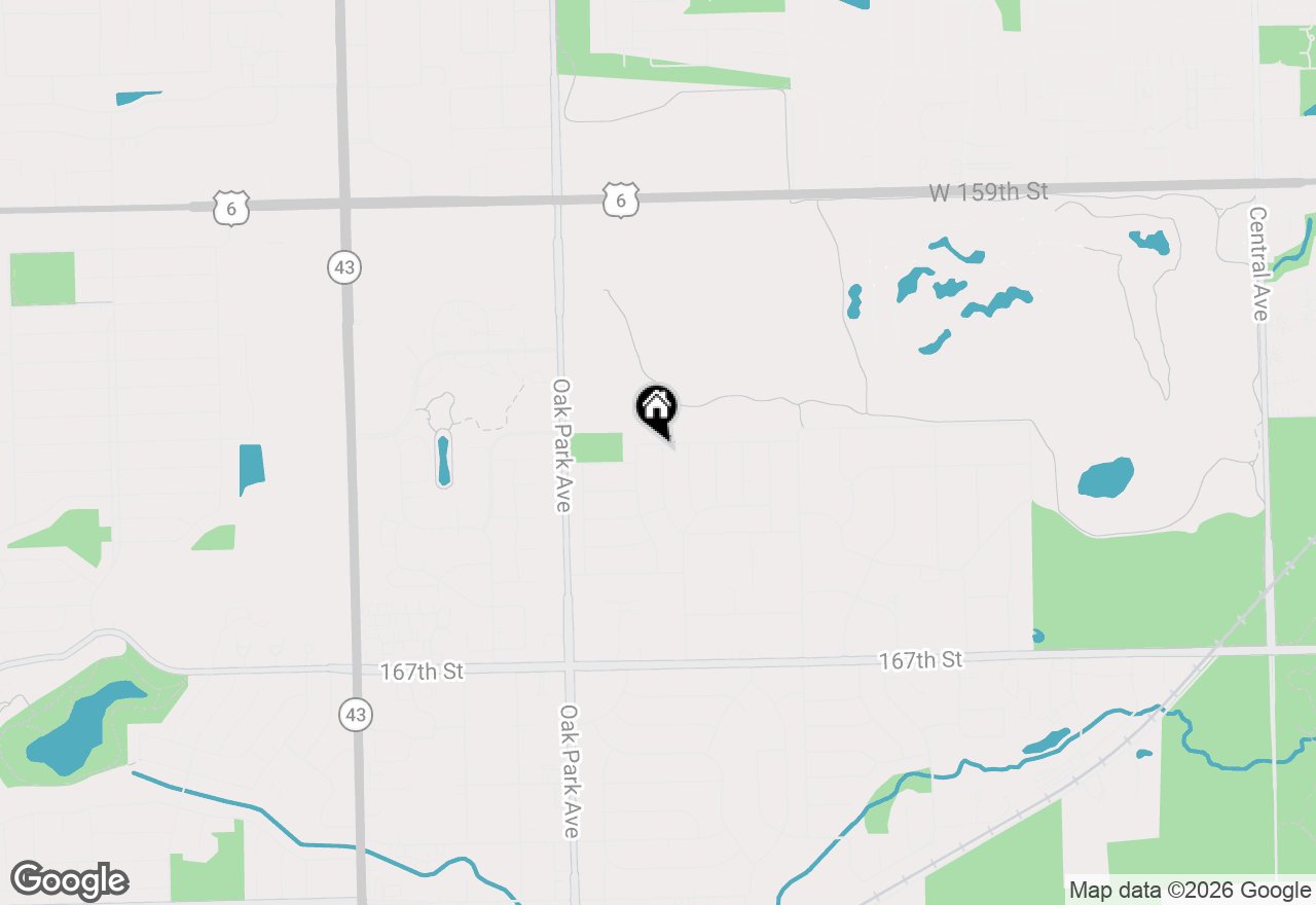 Map of 6607 163rd Place, Tinley Park, IL 60477