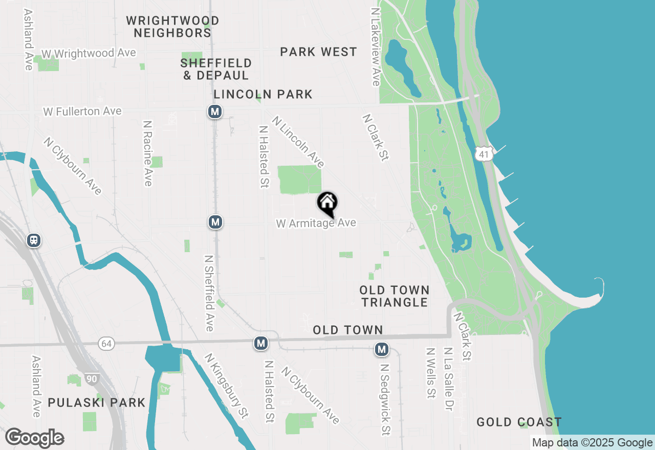 Map of 555 W Armitage Avenue #2W, Chicago, IL 60614