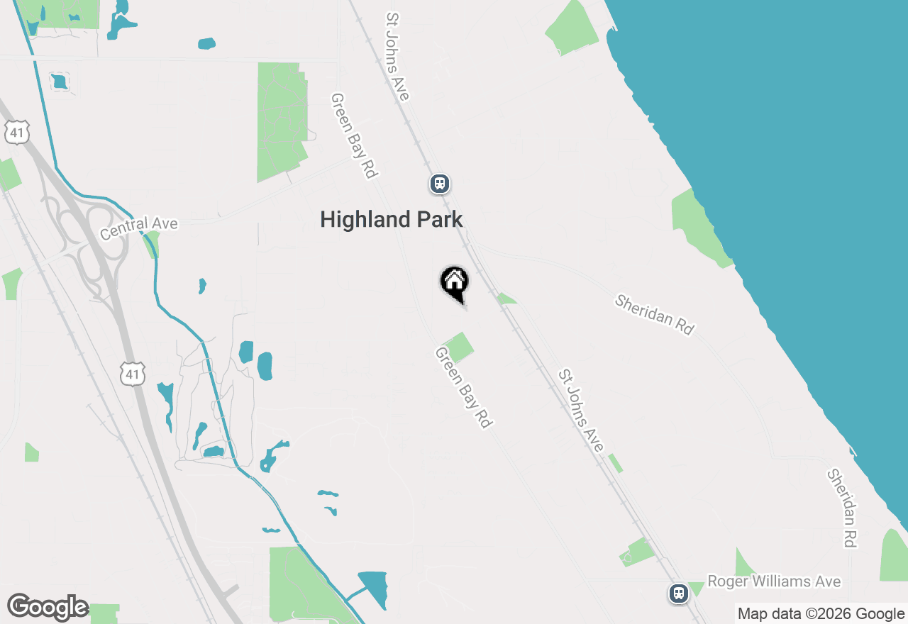 Map of 1380 Glencoe Avenue, Highland Park, IL 60035