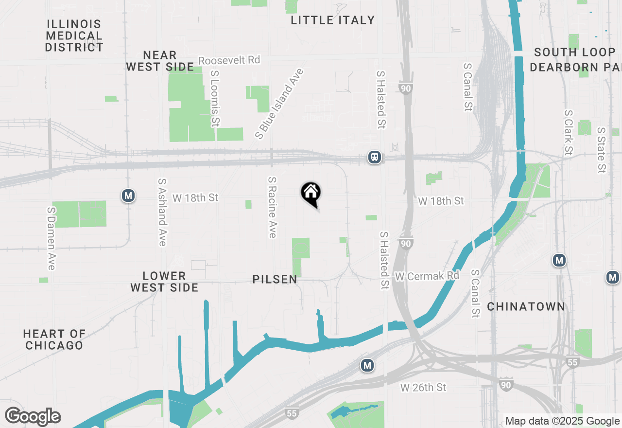 Map of 1841 S Carpenter Street #3R, Chicago, IL 60608