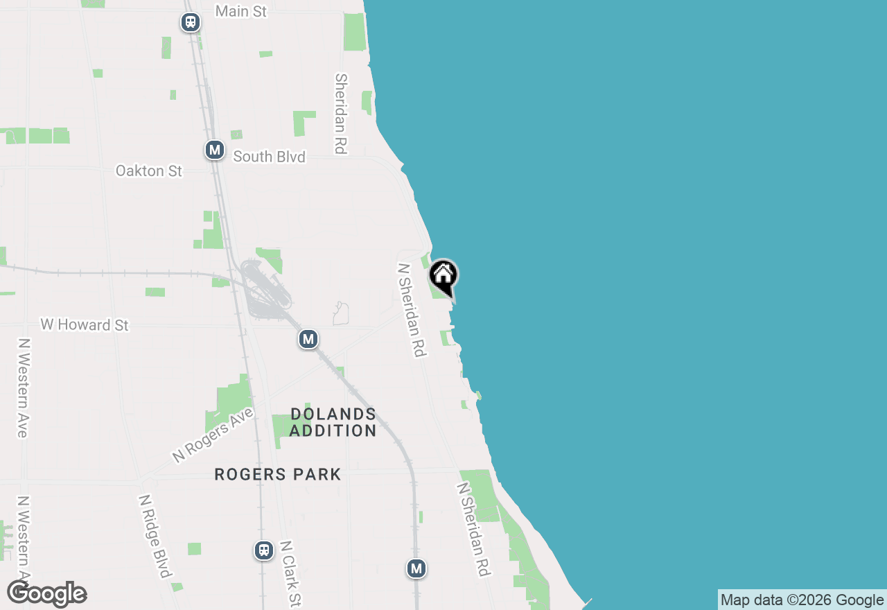 Map of 7649 N Eastlake Terrace #1B, Chicago, IL 60626