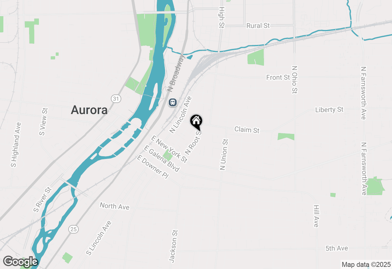 Map of 160 N Root Street, Aurora, IL 60505