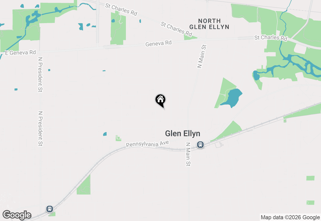Map of 590 Prairie Avenue, Glen Ellyn, IL 60137
