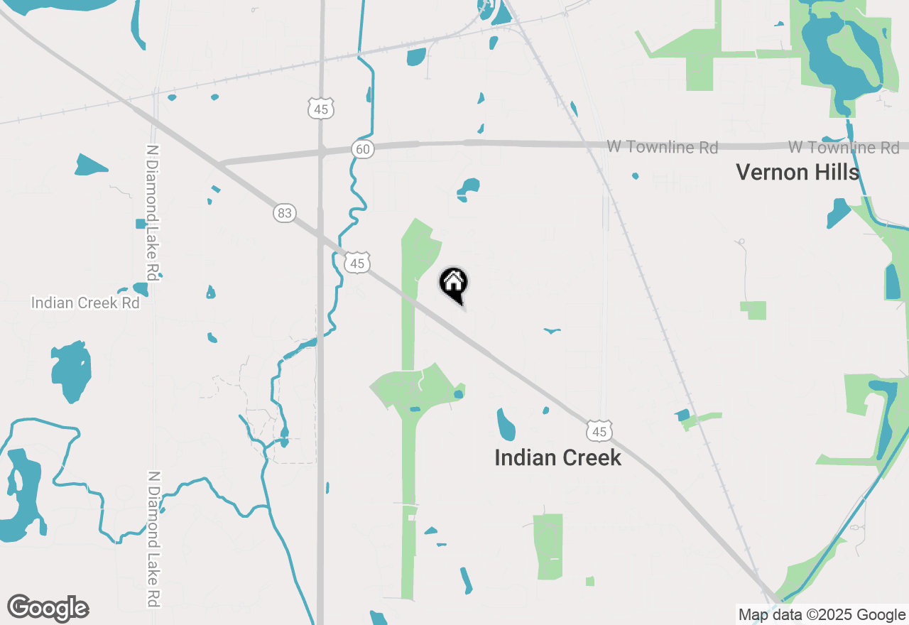 Map of 355 W Pointe Drive, Vernon Hills, IL 60061