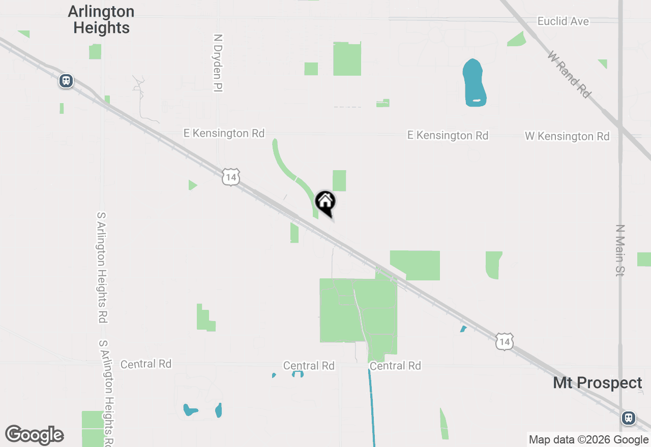 Map of 1702 E Northwest Highway #1B, Arlington Heights, IL 60004