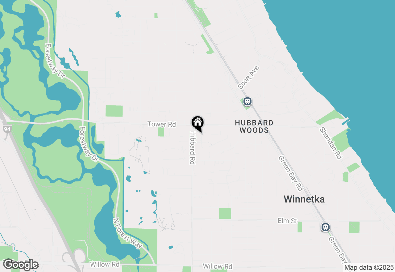 Map of 5 Kent Road, Winnetka, IL 60093