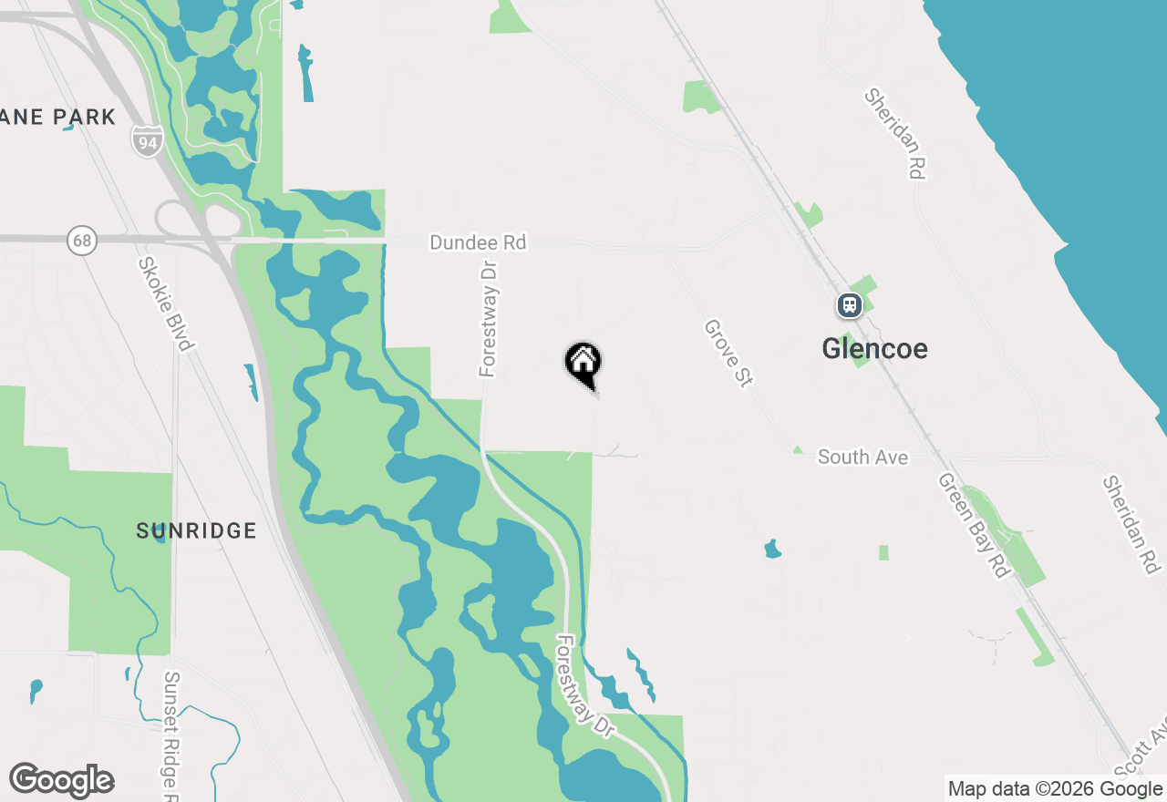 Map of 780 Prairie Road, Glencoe, IL 60022