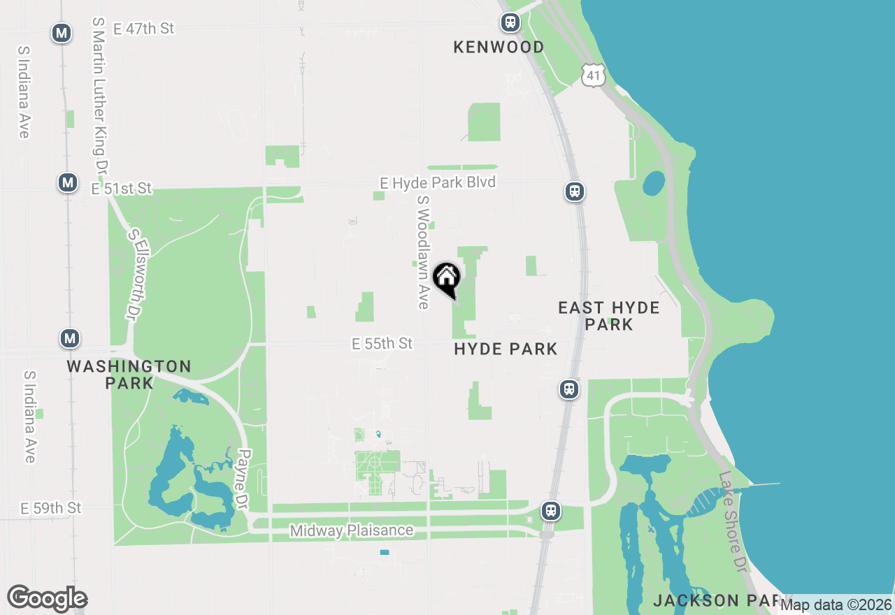 Map of 5446 S Kimbark Avenue #2, Chicago, IL 60615