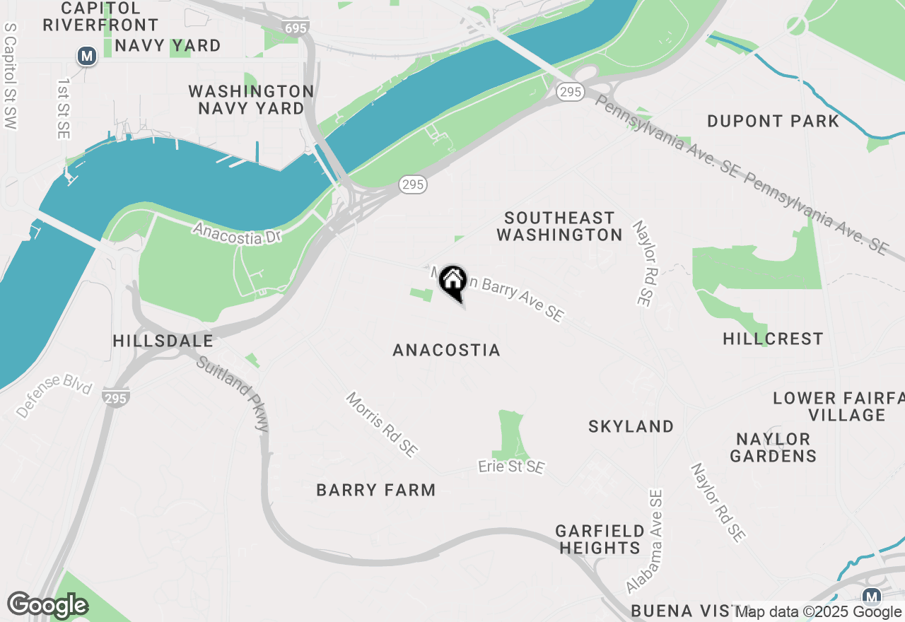 Map of 1600 V Street Se, Washington, DC 20020