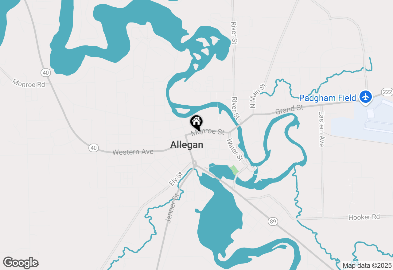 Map of 329 Monroe Street, Allegan, MI 49010