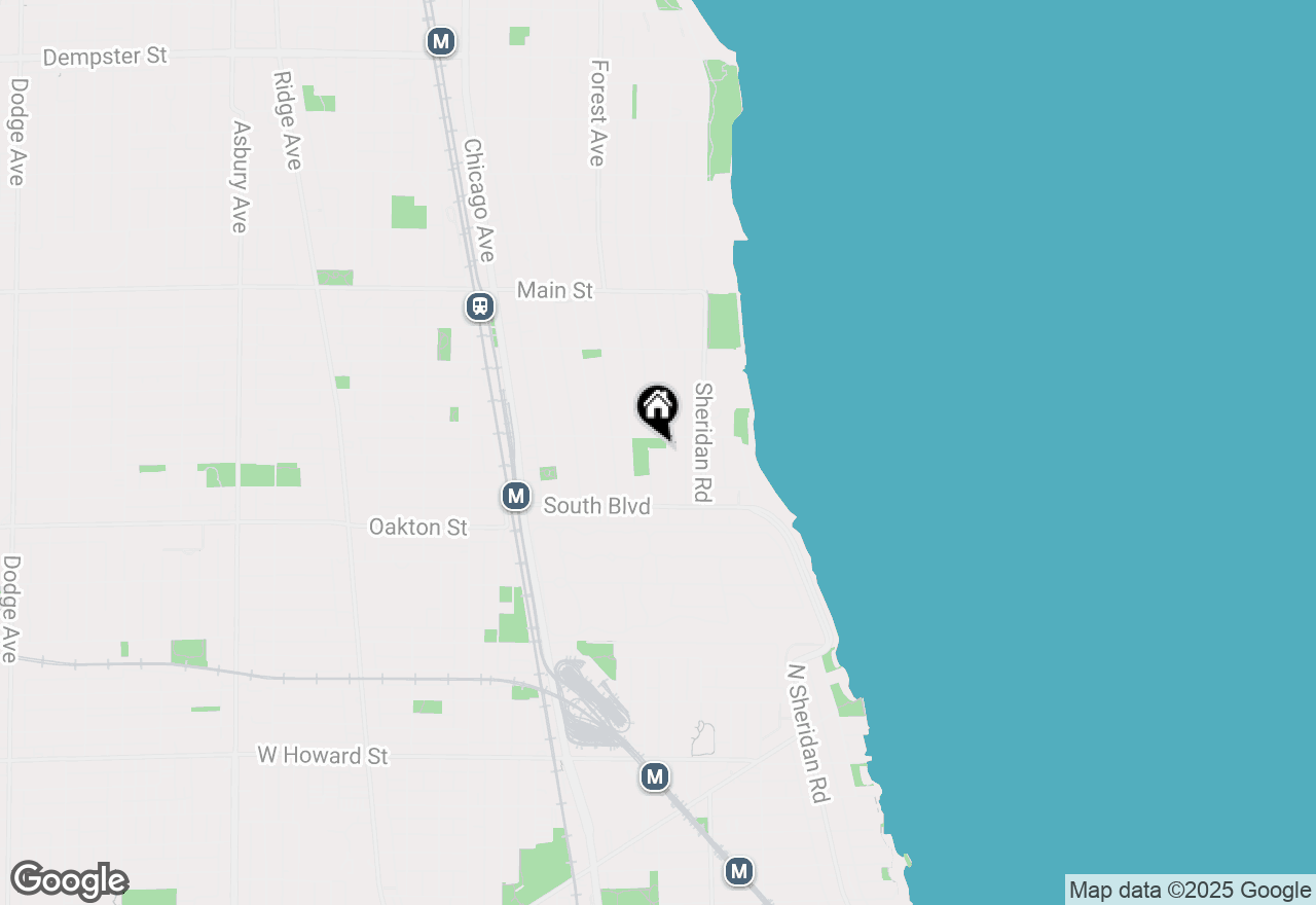 Map of 616 Michigan Avenue #G, Evanston, IL 60202