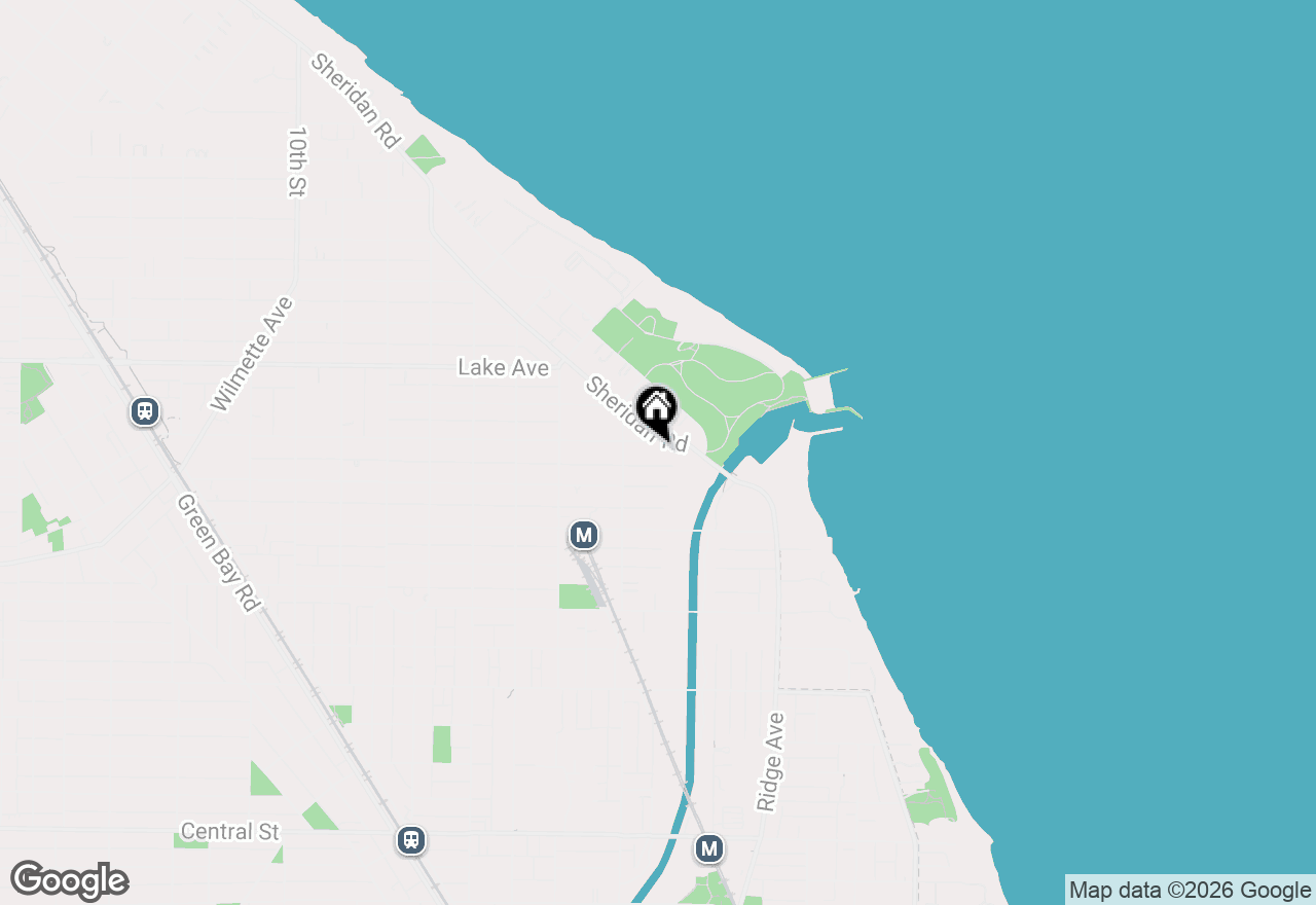 Map of 701 Sheridan Road, Wilmette, IL 60091