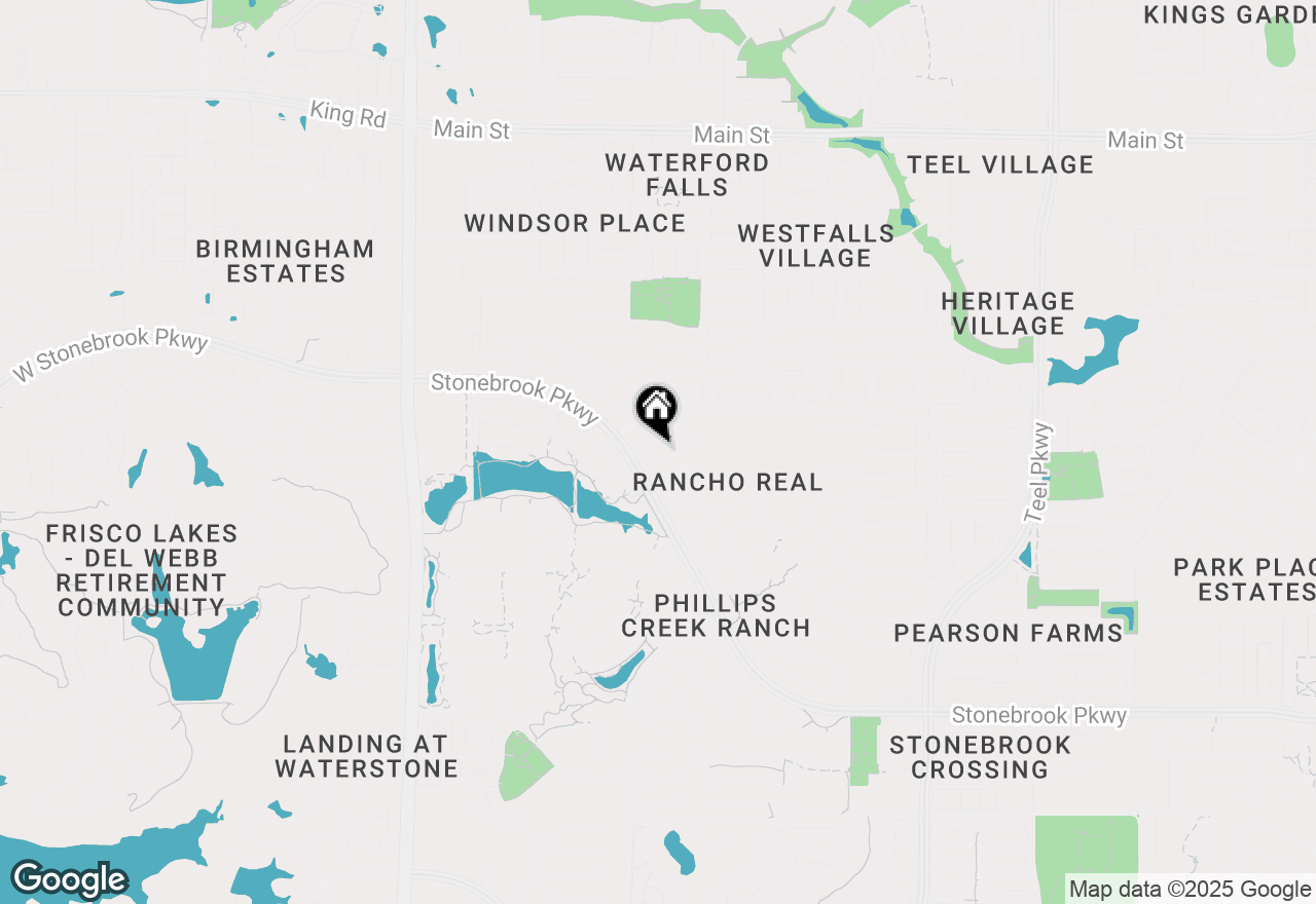 Map of 7636 Yearling Drive, Frisco, TX 75036