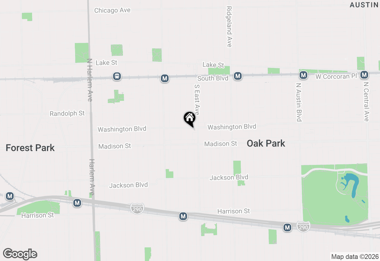 Map of 617 Washington Boulevard #2N, Oak Park, IL 60302