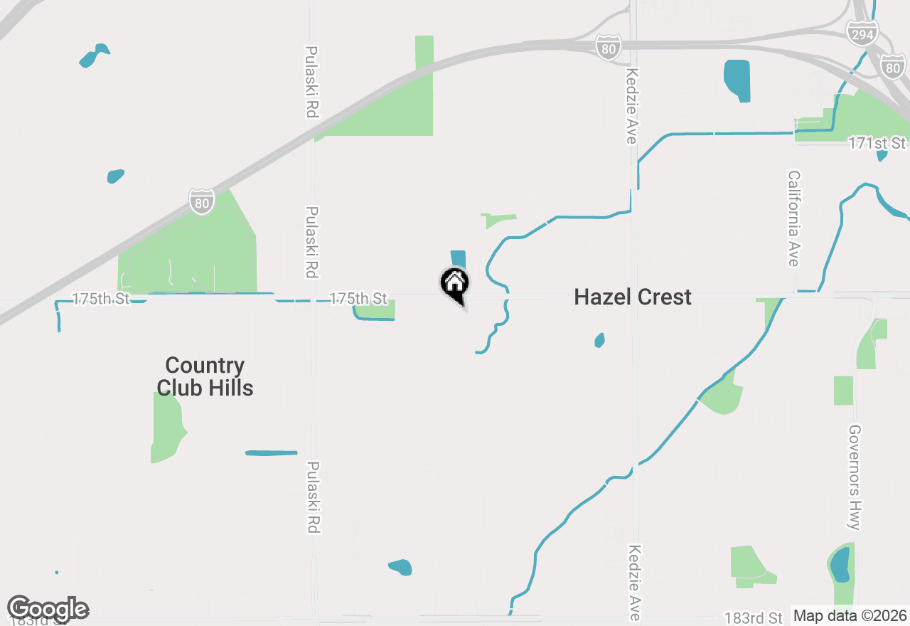 Map of 3617 175th Place, Country Club Hills, IL 60478