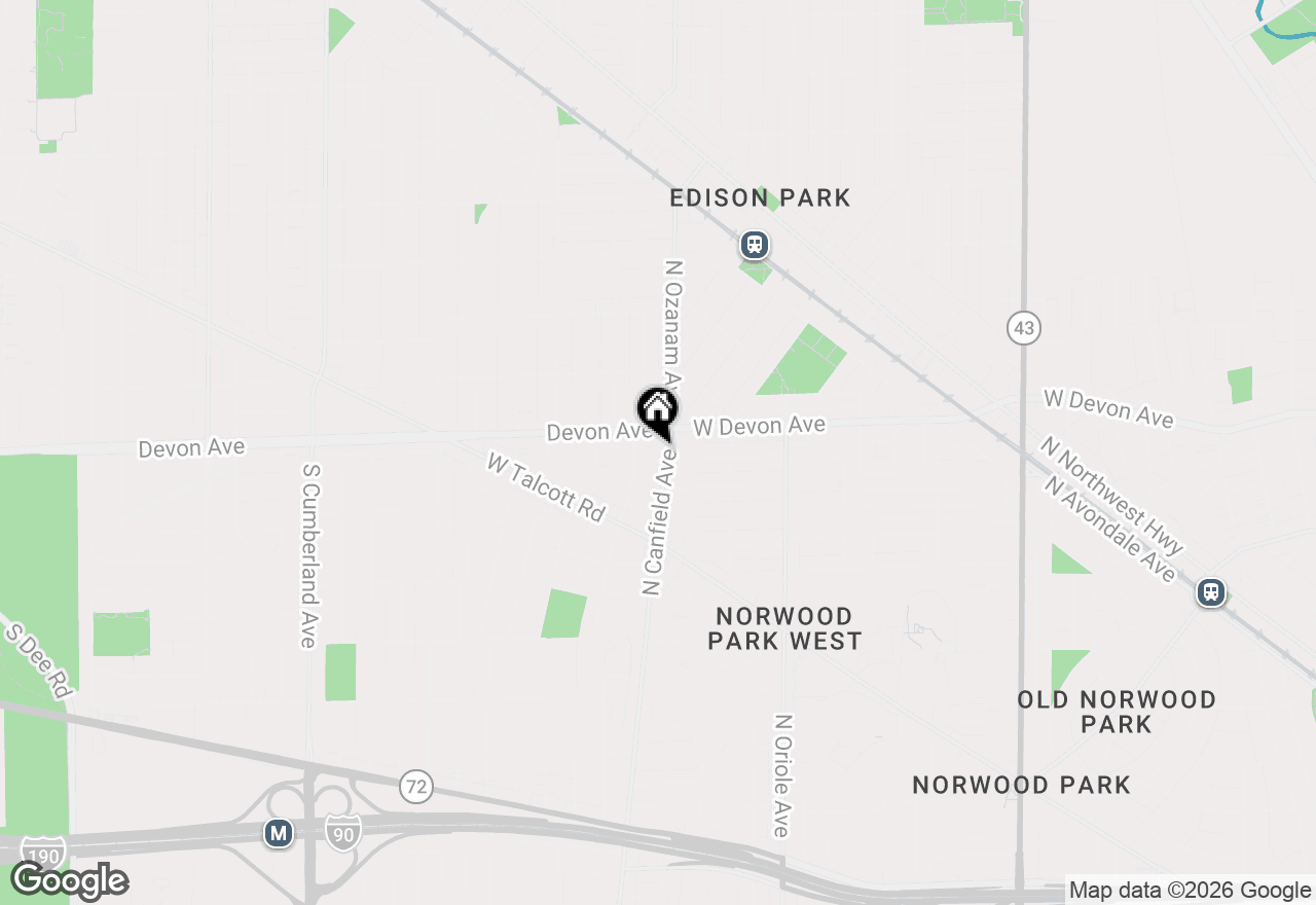 Map of 1216 Canfield Road, Park Ridge, IL 60068