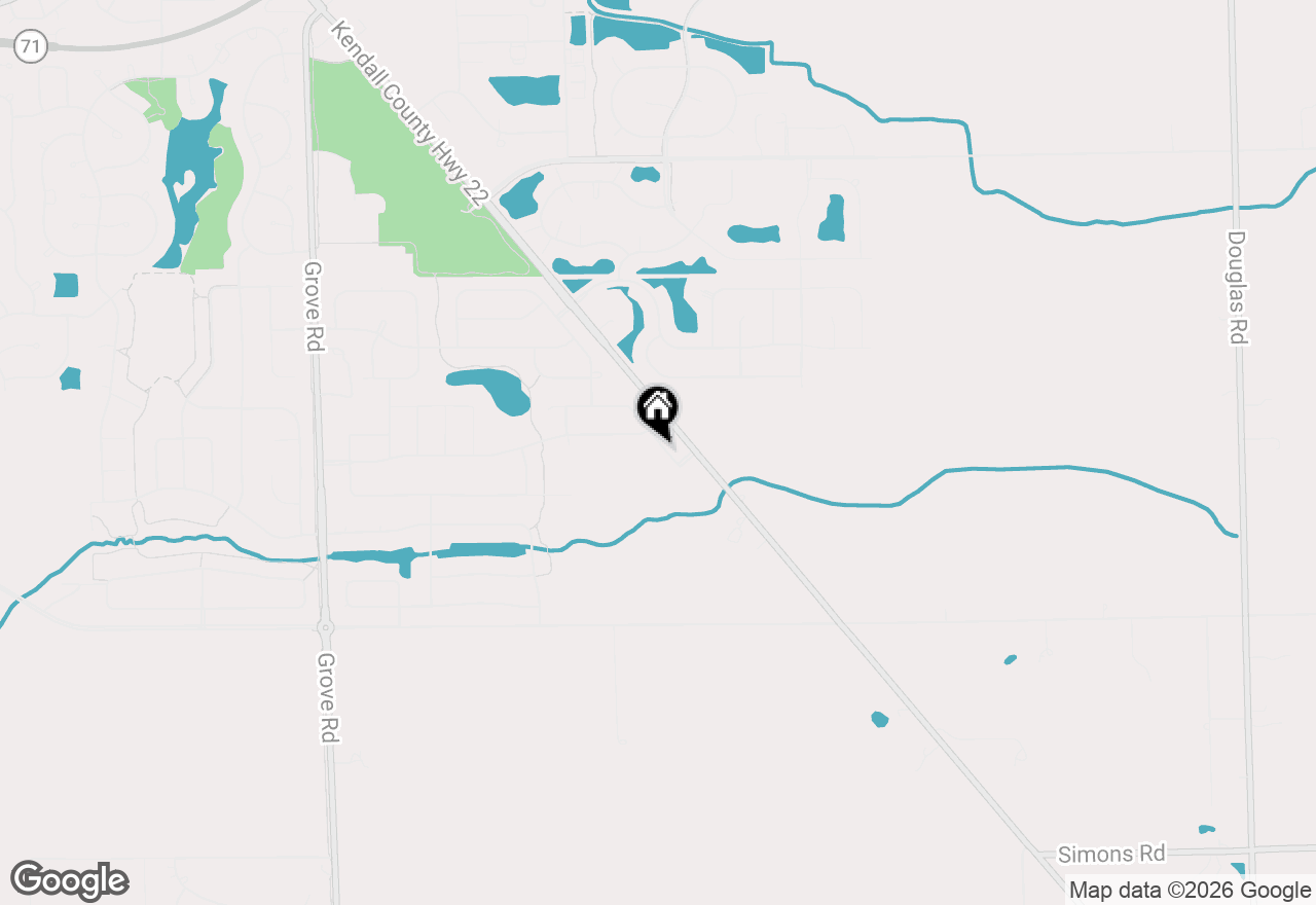 Map of 176 Amherst Circle, Oswego, IL 60543
