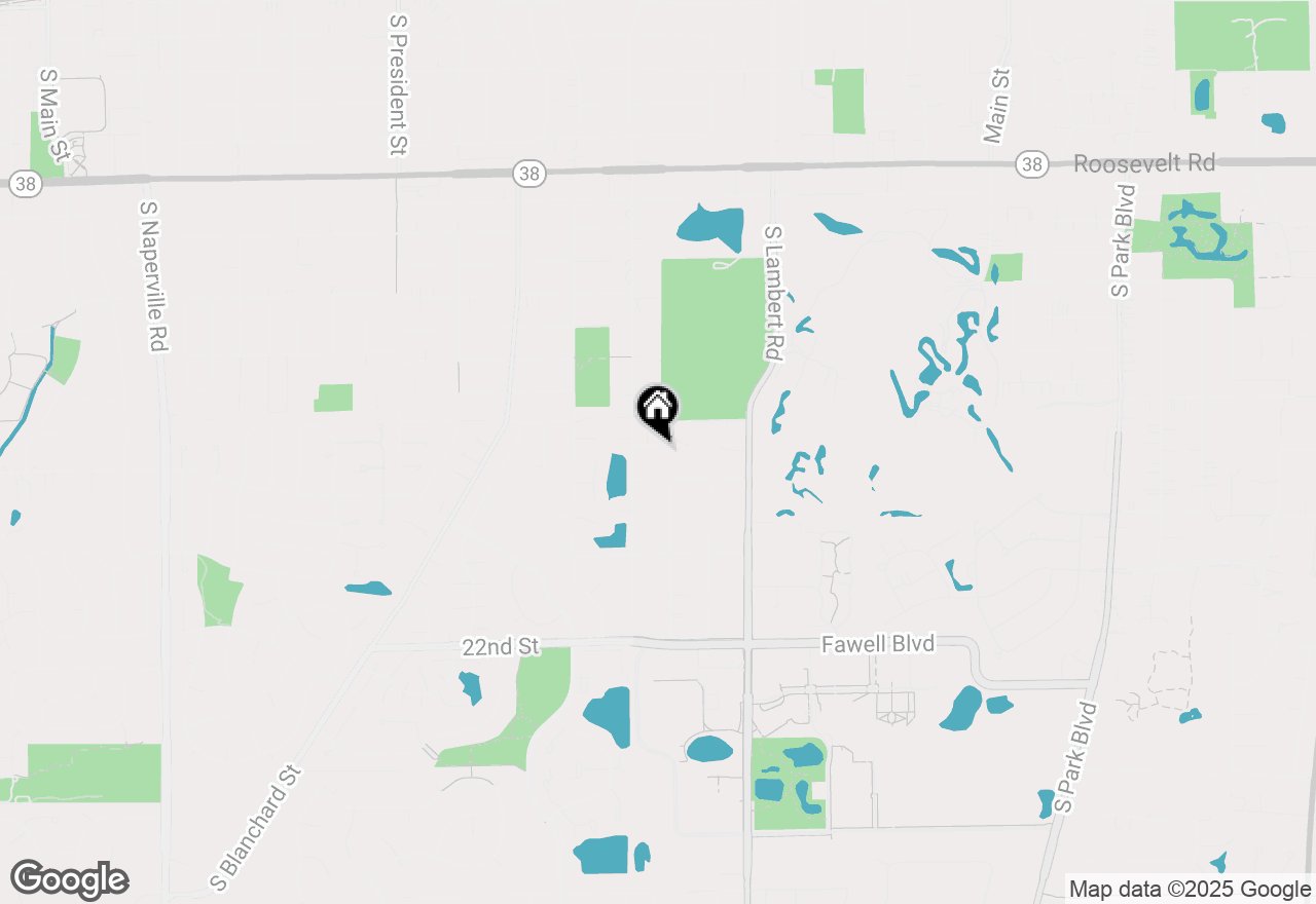 Map of 215 Orchard Lane, Glen Ellyn, IL 60137