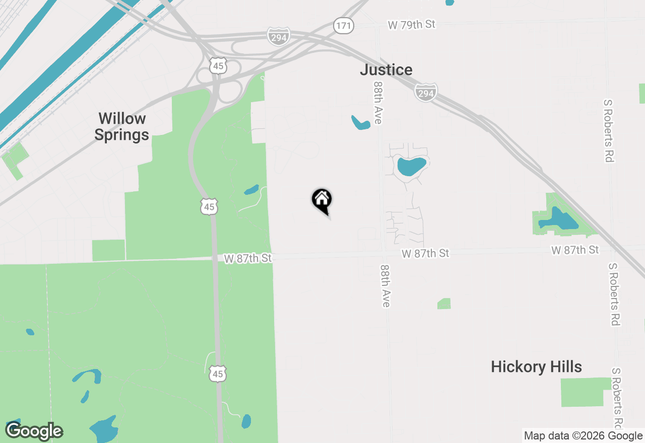 Map of 8549 Blue Ridge Avenue, Hickory Hills, IL 60457