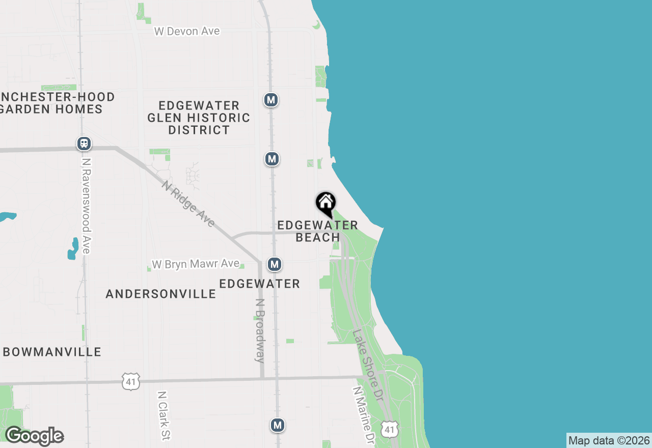 Map of 5701 N Sheridan Road #30F, Chicago, IL 60660