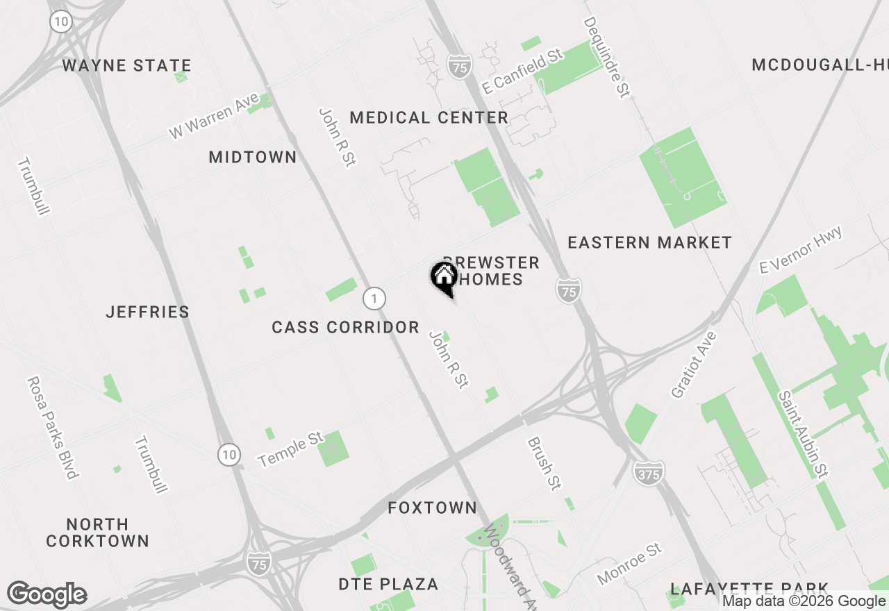 Map of 248 Erskine Street, Detroit, MI 48201