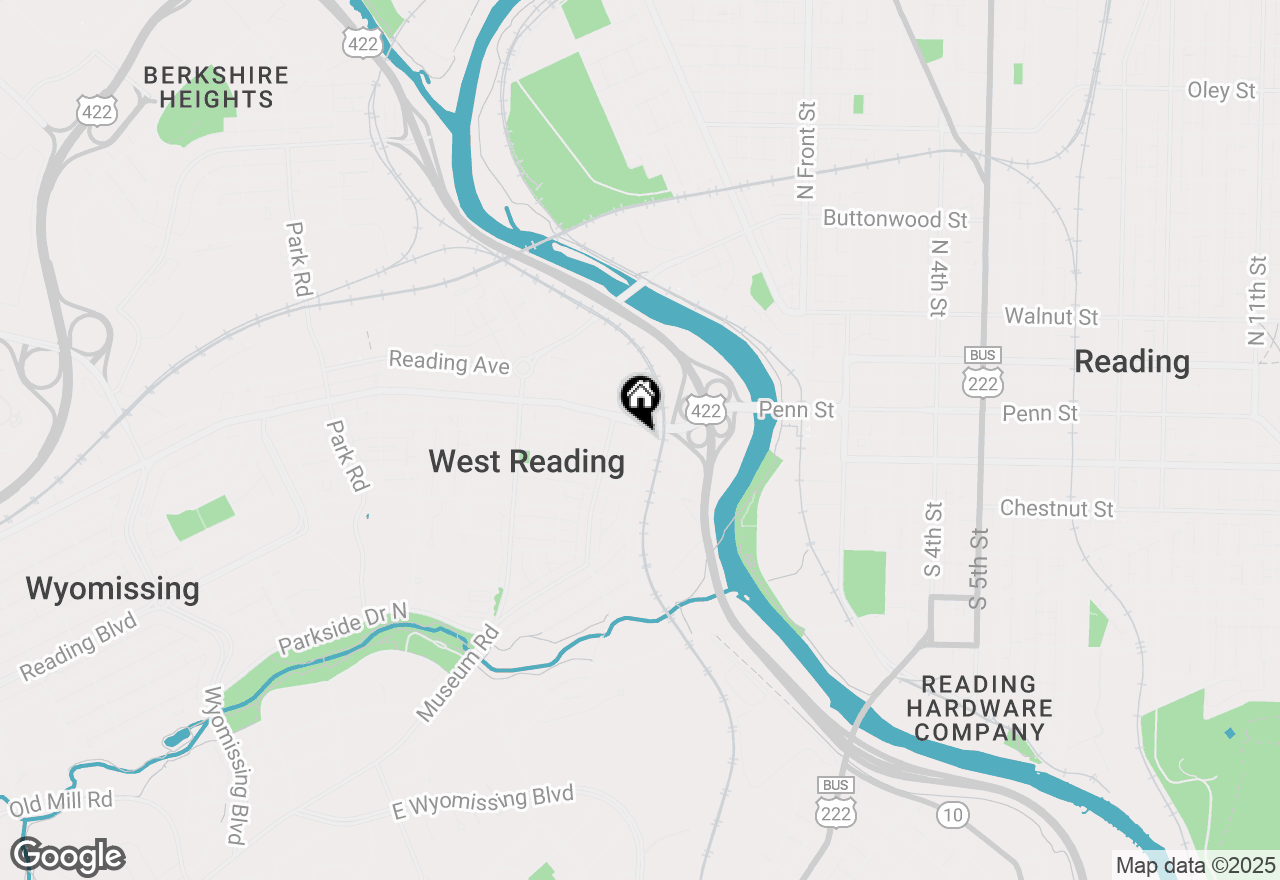 Map of 200 Penn Avenue, West Reading, PA 19611