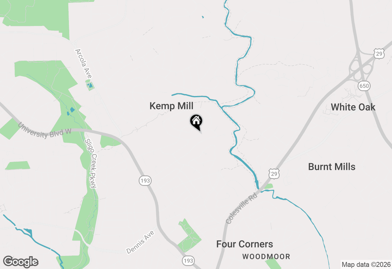 Map of 822 Loxford Terrace, Silver Spring, MD 20901
