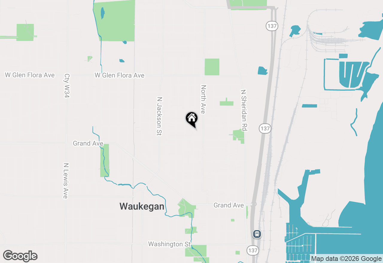 Map of 824 Hickory Street, Waukegan, IL 60085