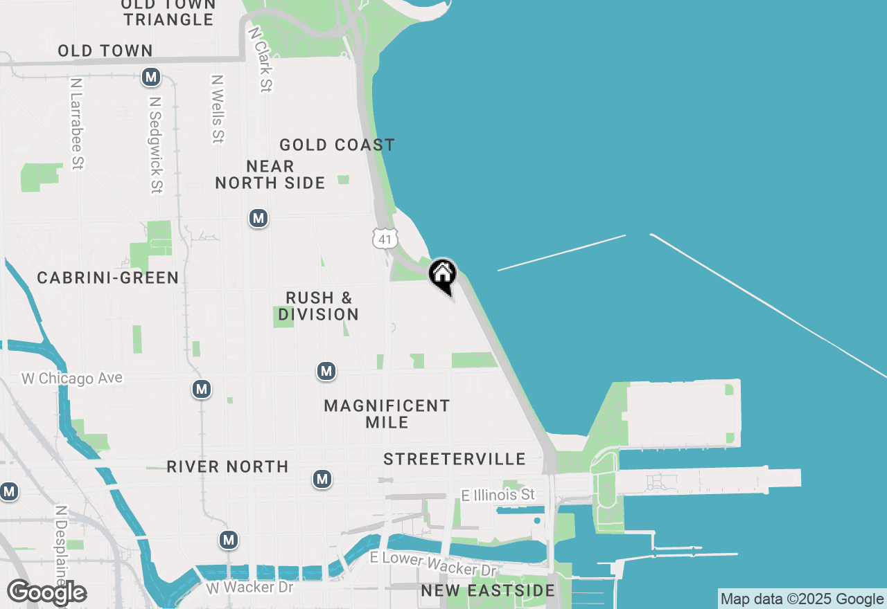 Map of 227 E Walton Place #3W, Chicago, IL 60611