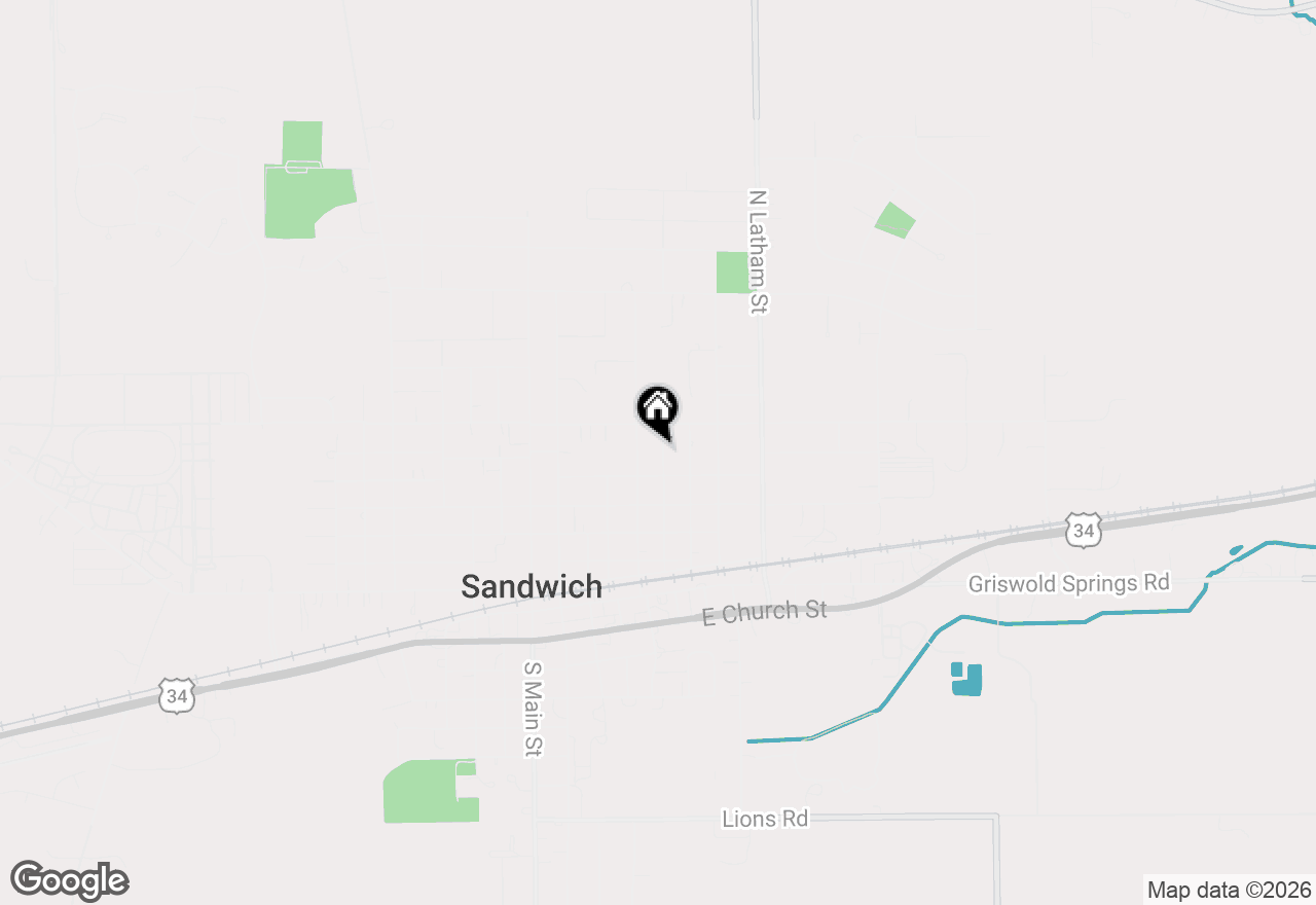 Map of 421 De Kalb Street, Sandwich, IL 60548