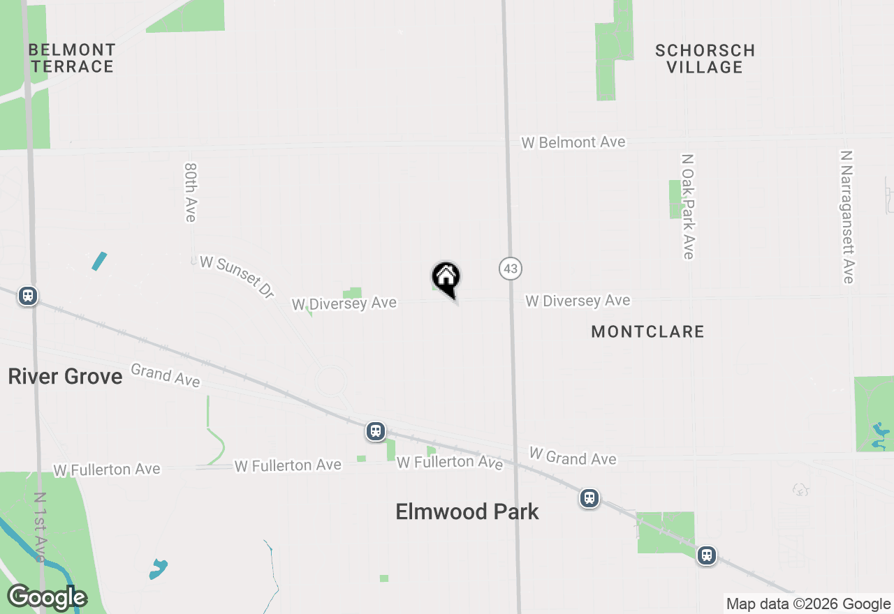 Map of 2742 N 73rd Court #2E, Elmwood Park, IL 60707