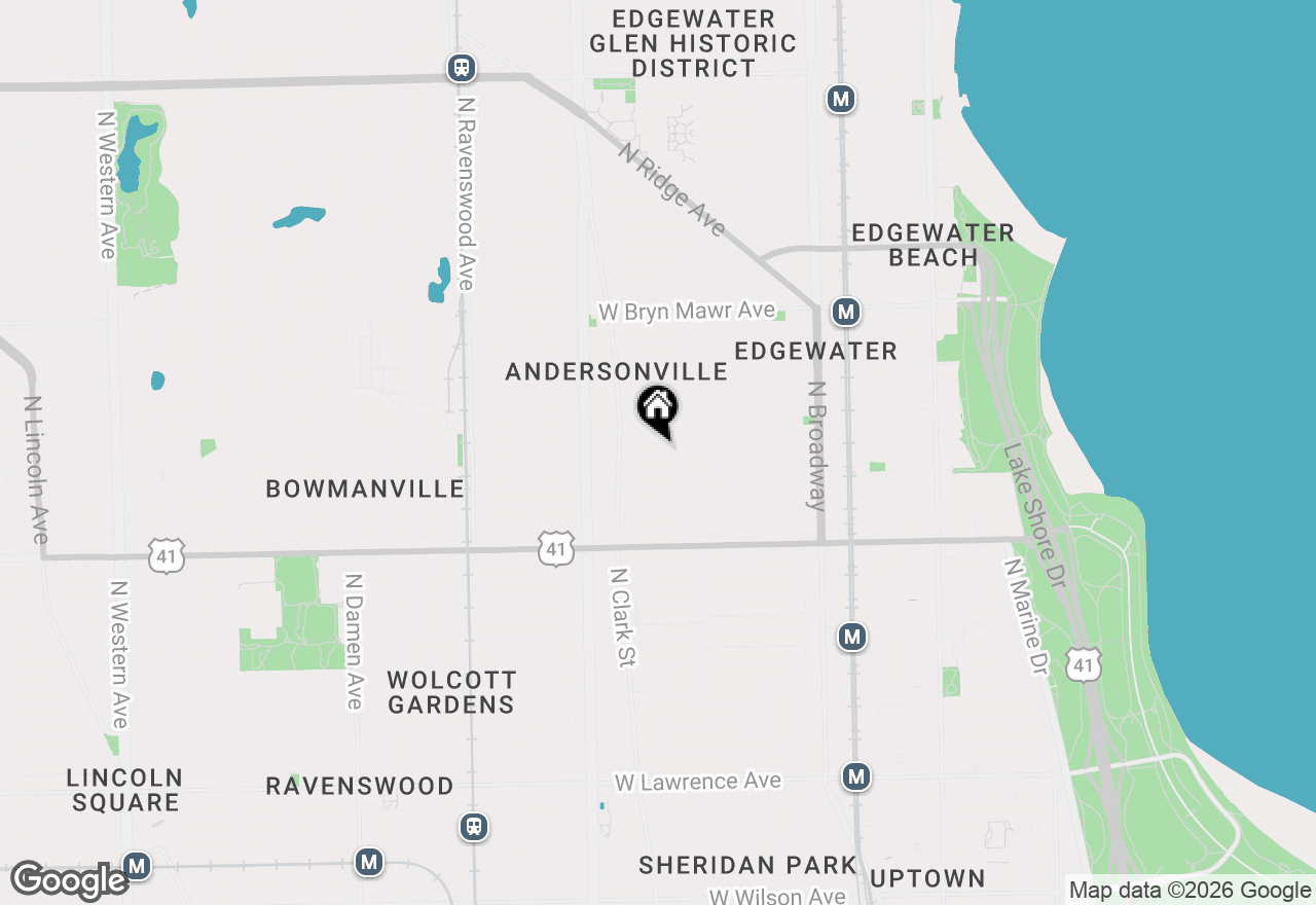 Map of 1446 W Summerdale Avenue, Chicago, IL 60640