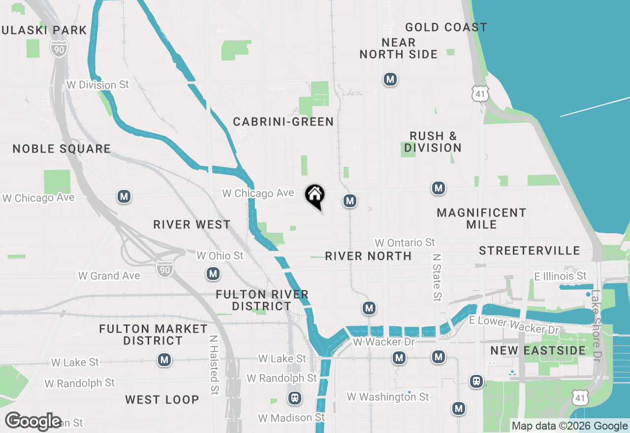 Map of 400 W Huron Street #801, Chicago, IL 60654