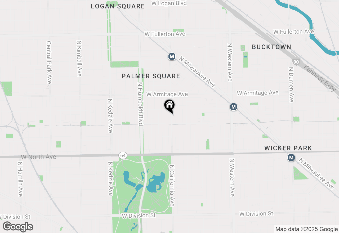 Map of 1828 N California Avenue, Chicago, IL 60647