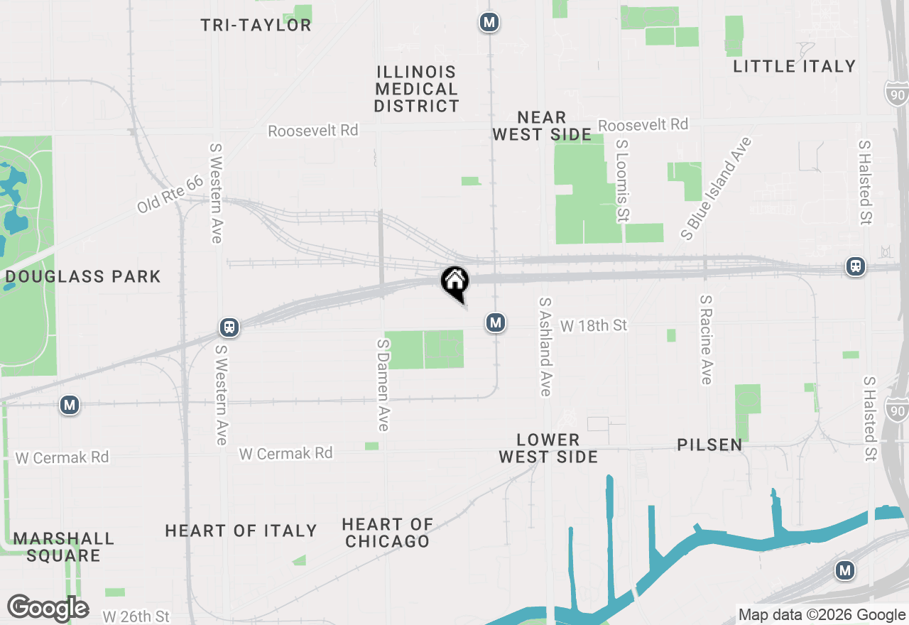 Map of 1811 W 17th Street #303, Chicago, IL 60608