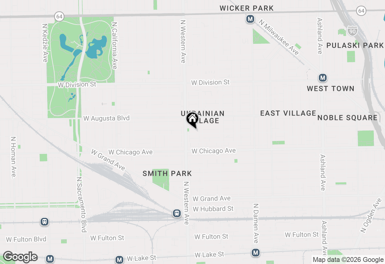 Map of 2336 W Iowa Street #GF, Chicago, IL 60622