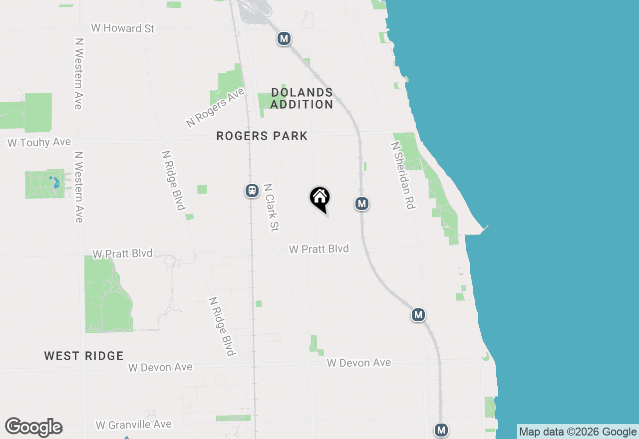 Map of 6921 N Ashland Boulevard #1B, Chicago, IL 60626