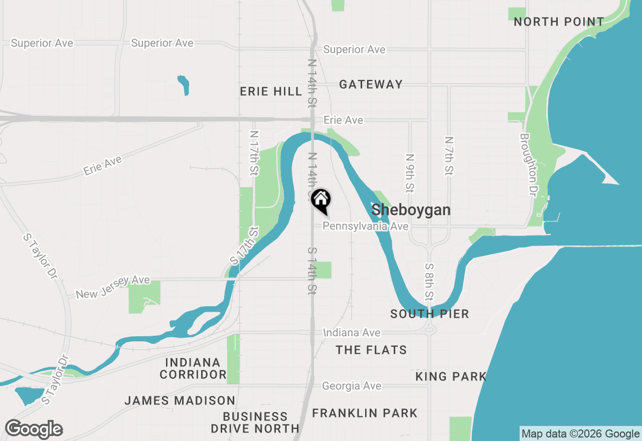 Map of 1324 Pennsylvania Ave #1324A, Sheboygan, WI 53081