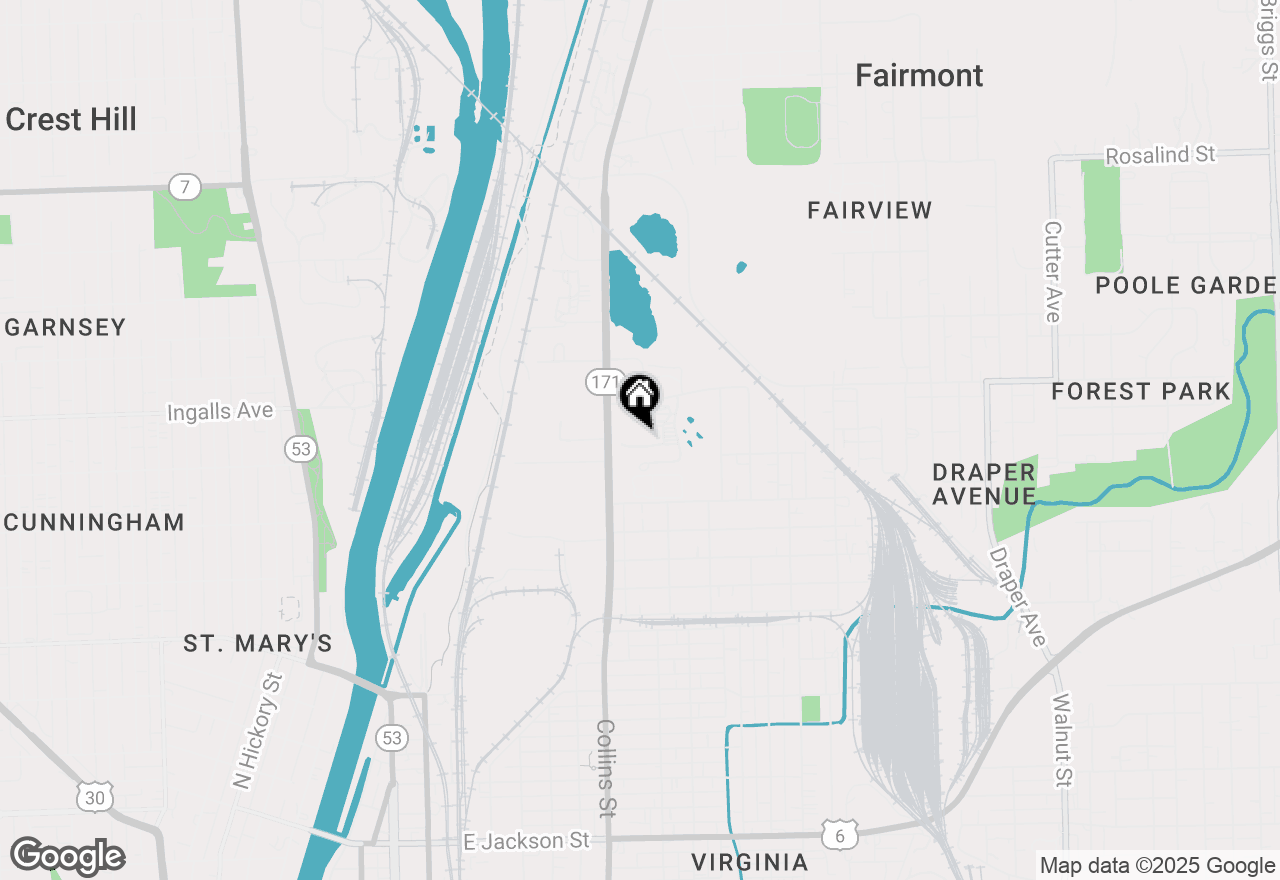 Map of 420 E Woodruff Road, Joliet, IL 60432