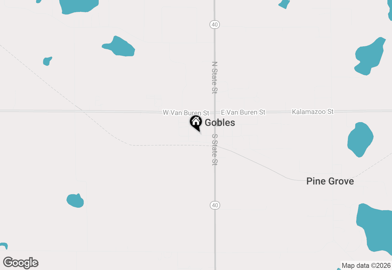 Map of  Glover Street, Gobles, MI 49055