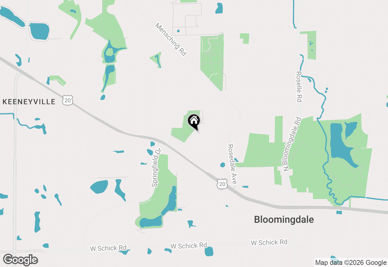 Map of 942 W Clearwater Street, Roselle, IL 60172