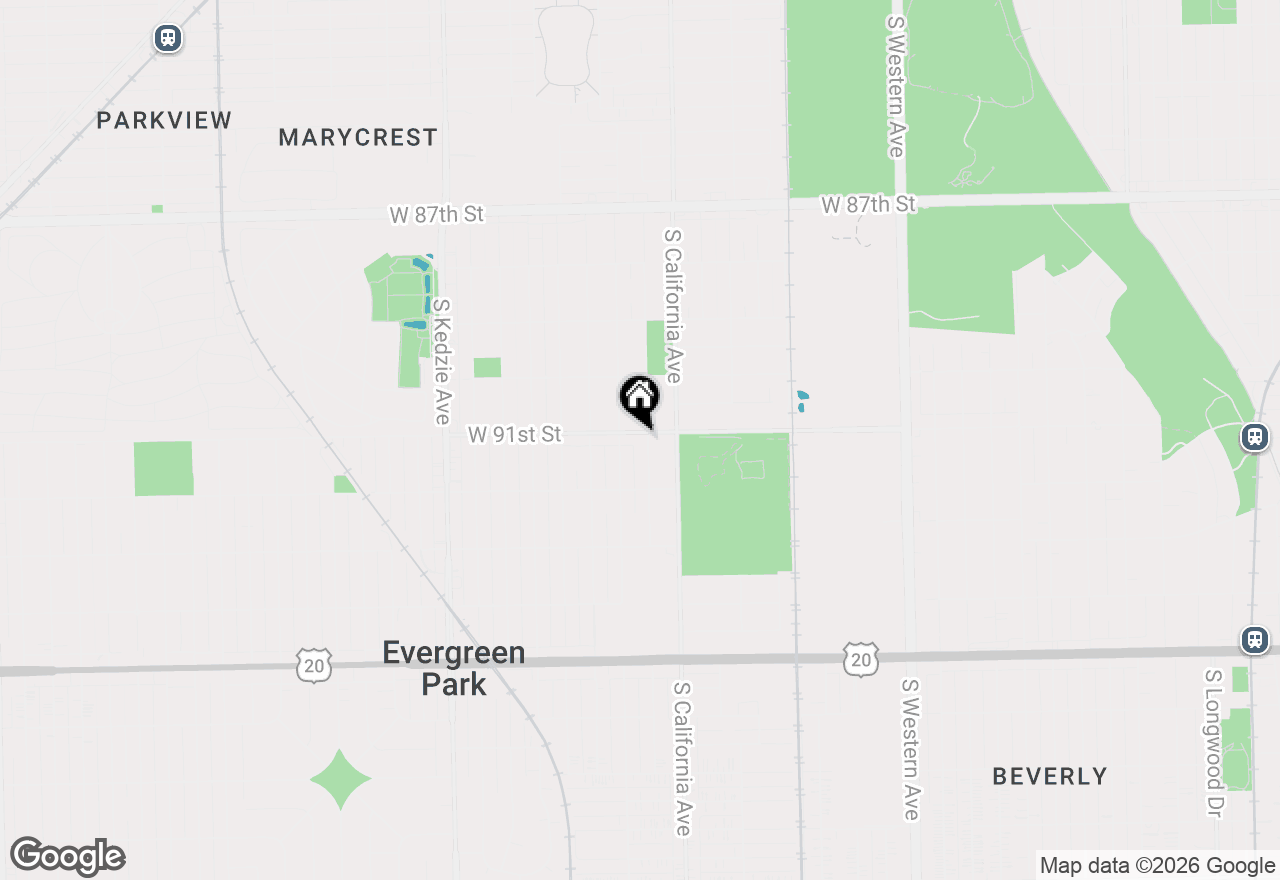 Map of 2845 W 91st Street, Evergreen Park, IL 60805