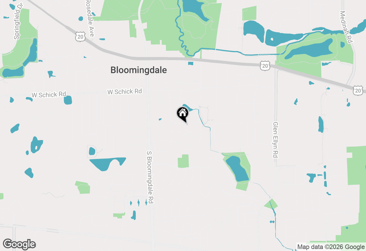 Map of 214 Cambridge Lane, Bloomingdale, IL 60108