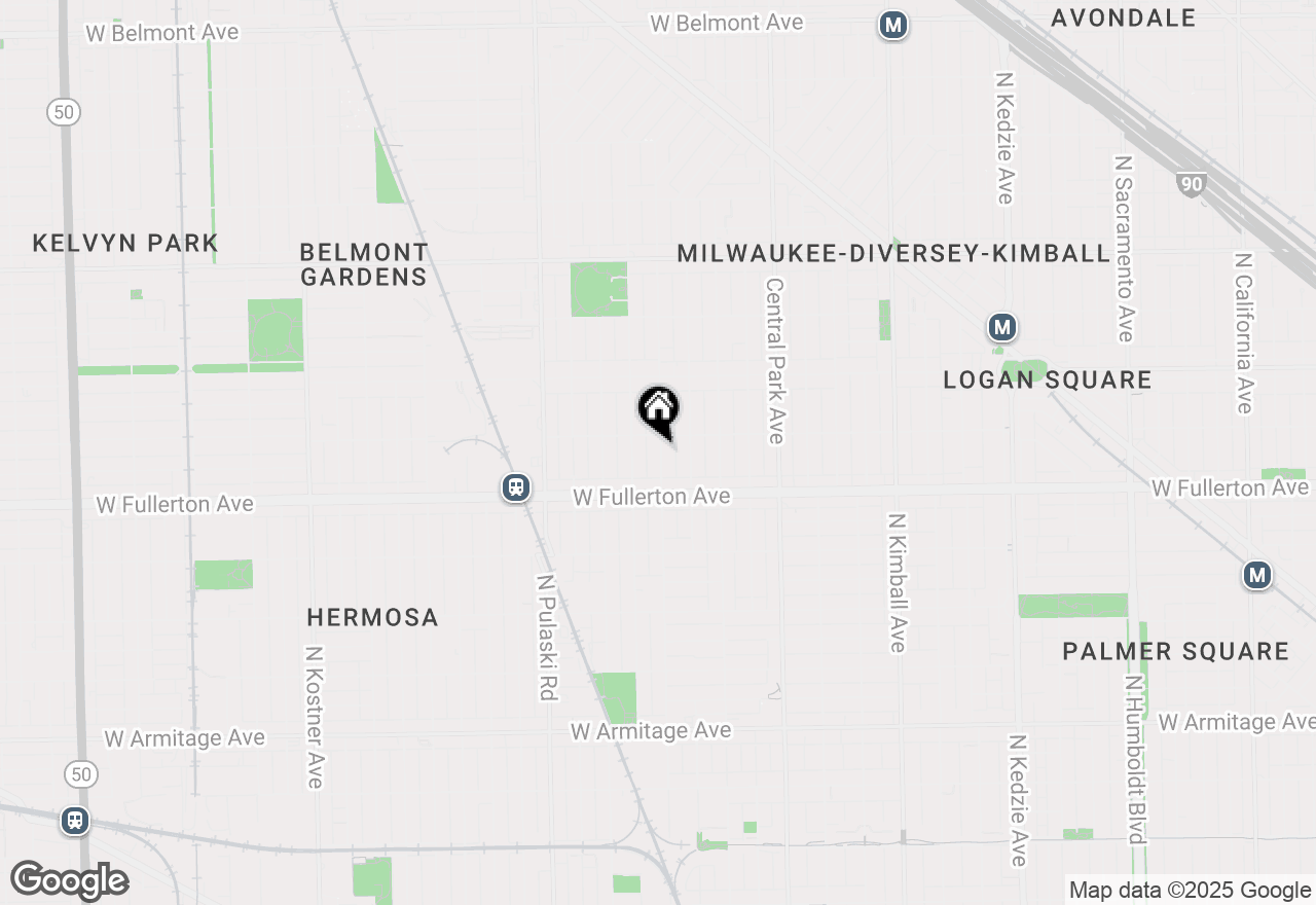 Map of 2440 N Hamlin Avenue #2B, Chicago, IL 60647