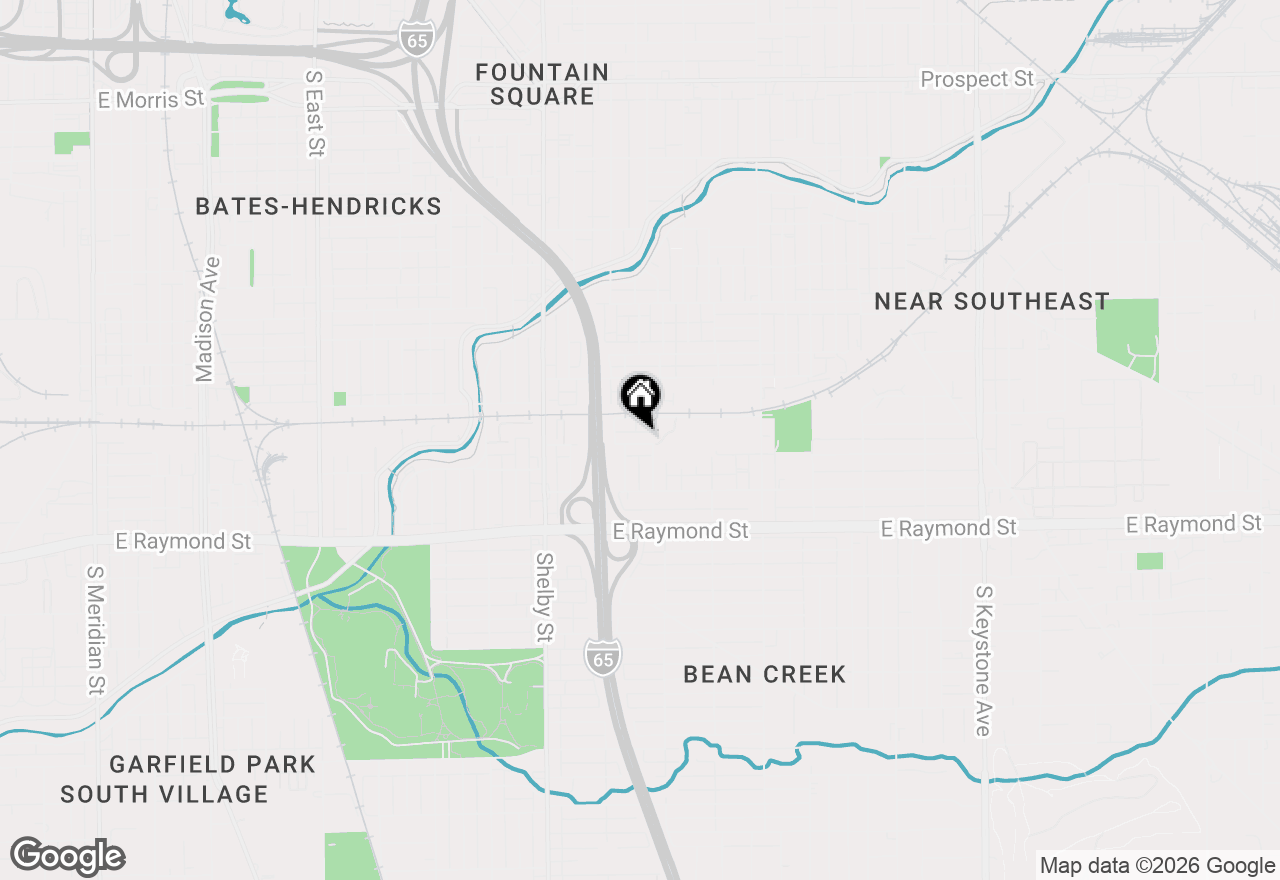 Map of 1334 Calhoun Street, Indianapolis, IN 46203