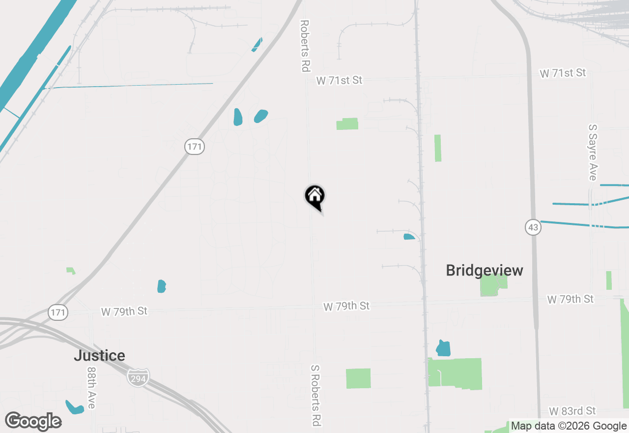 Map of 7549 S Roberts Road, Bridgeview, IL 60455