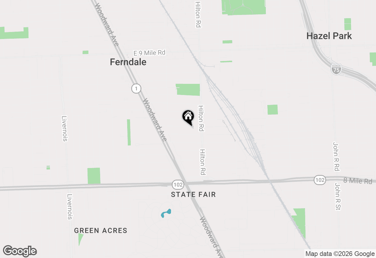 Map of 370 Channing Street, Ferndale, MI 48220